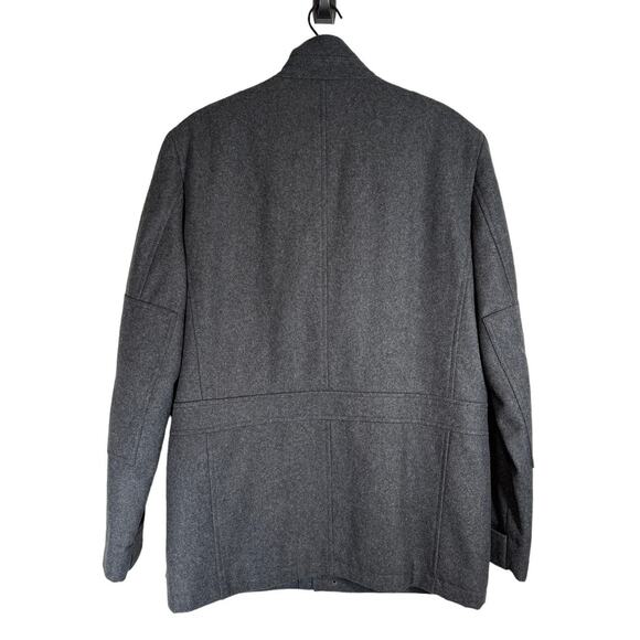 NWT Andrew Marc Dunbar Military Melton Wool Coat Charcoal Gray Small - Picture 5 of 15
